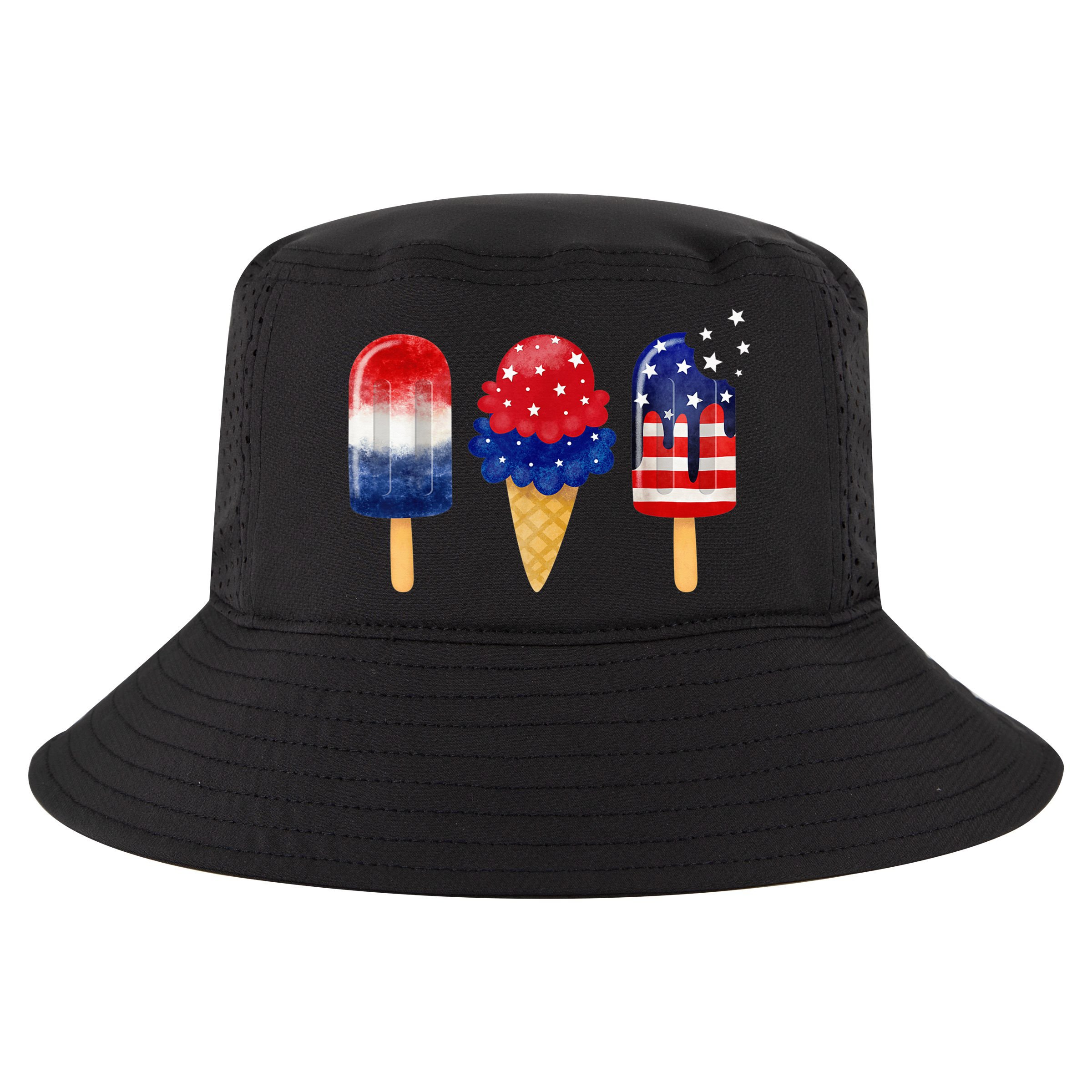 4th of July Popsicle American Flag Patriotic Summer Boy Girl Cool Comfort Performance Bucket Hat