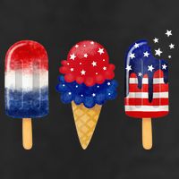 4th of July Popsicle American Flag Patriotic Summer Boy Girl 7 Panel Mesh Trucker Snapback Hat