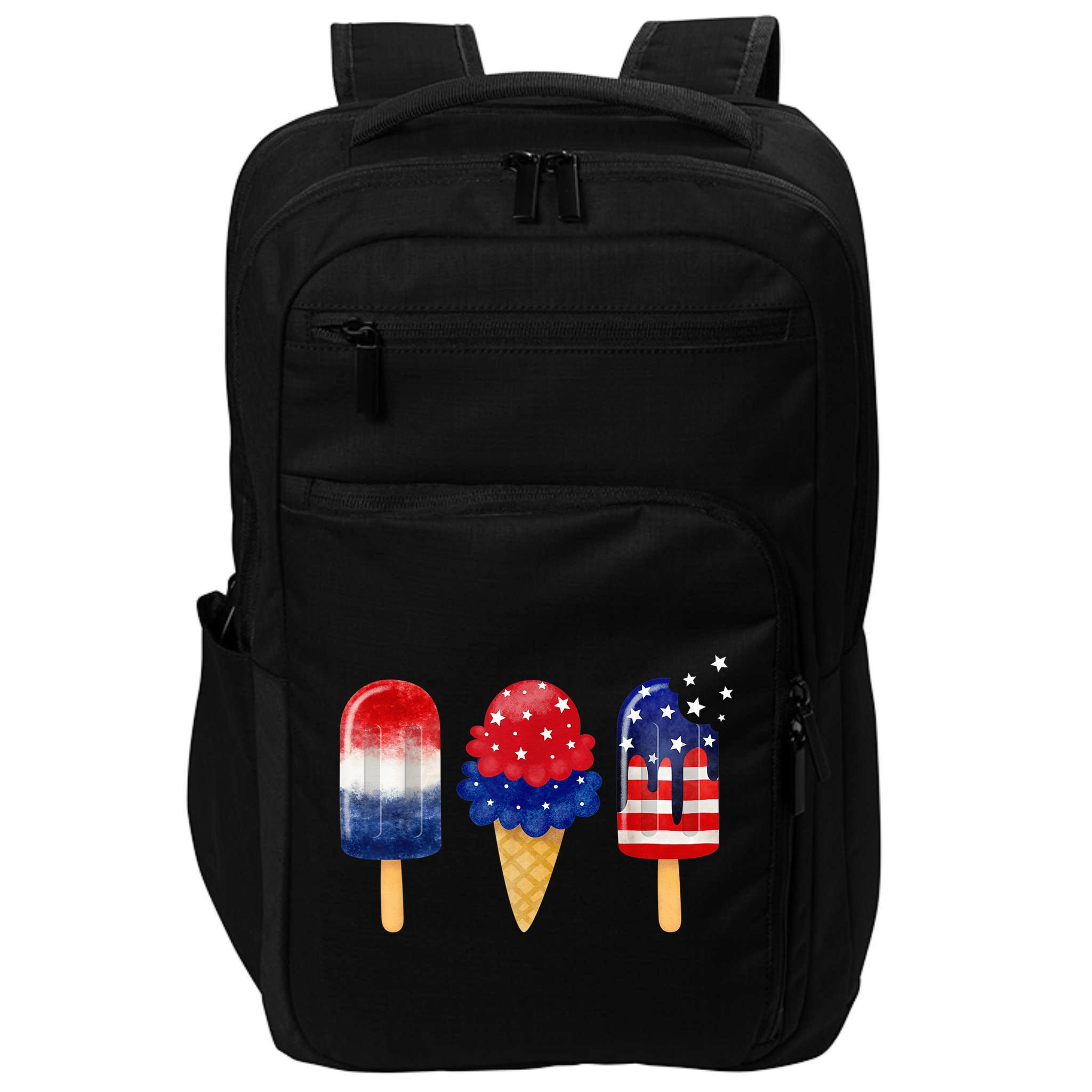 4th of July Popsicle American Flag Patriotic Summer Boy Girl Impact Tech Backpack