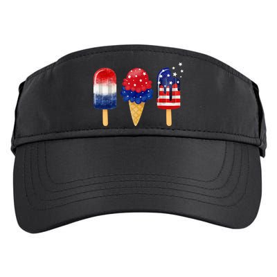 4th of July Popsicle American Flag Patriotic Summer Boy Girl Adult Drive Performance Visor