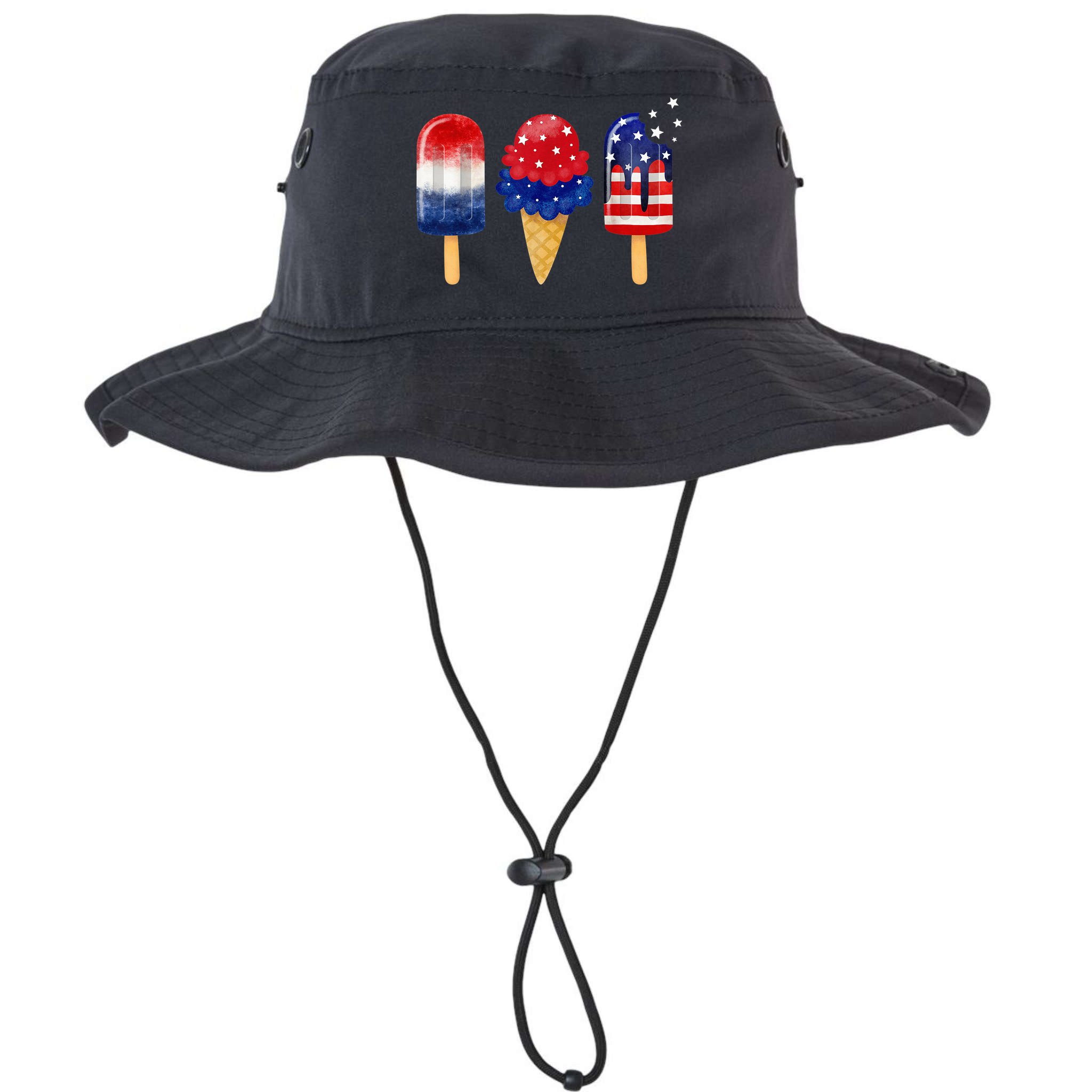 4th of July Popsicle American Flag Patriotic Summer Boy Girl Bucket Hat