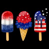 4th of July Popsicle American Flag Patriotic Summer Boy Girl Drawstring Bag