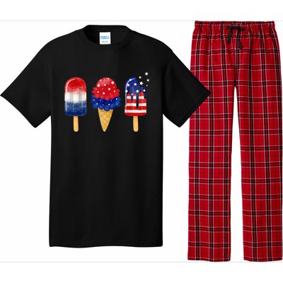 4th of July Popsicle American Flag Patriotic Summer Boy Girl Pajama Set