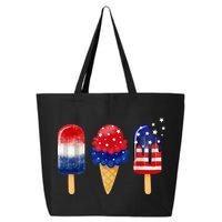 4th of July Popsicle American Flag Patriotic Summer Boy Girl 25L Jumbo Tote