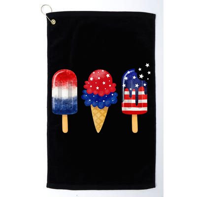 4th of July Popsicle American Flag Patriotic Summer Boy Girl Golf Towel