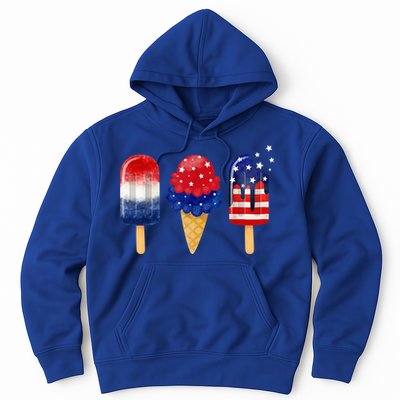 4th of July Popsicle American Flag Patriotic Summer Boy Girl Hoodie