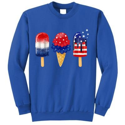 4th of July Popsicle American Flag Patriotic Summer Boy Girl Sweatshirt