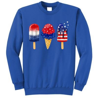 4th of July Popsicle American Flag Patriotic Summer Boy Girl Sweatshirt