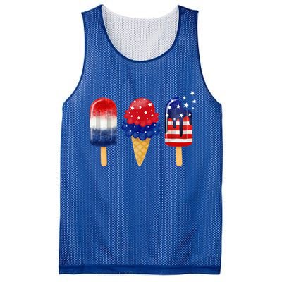 4th of July Popsicle American Flag Patriotic Summer Boy Girl Mesh Reversible Basketball Jersey Tank