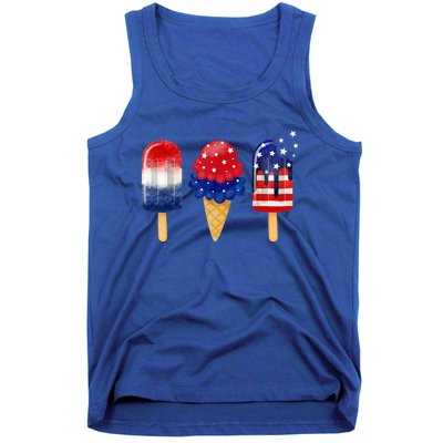 4th of July Popsicle American Flag Patriotic Summer Boy Girl Tank Top