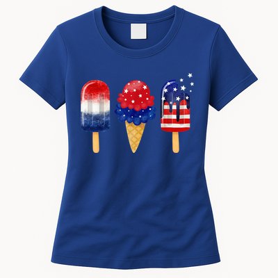4th of July Popsicle American Flag Patriotic Summer Boy Girl Womens T-Shirt