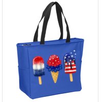 4th of July Popsicle American Flag Patriotic Summer Boy Girl Zip Tote Bag