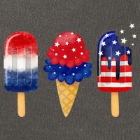 4th of July Popsicle American Flag Patriotic Summer Boy Girl Cotton Canvas Backpack