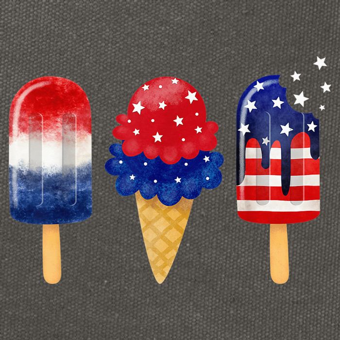4th of July Popsicle American Flag Patriotic Summer Boy Girl Cotton Canvas Backpack