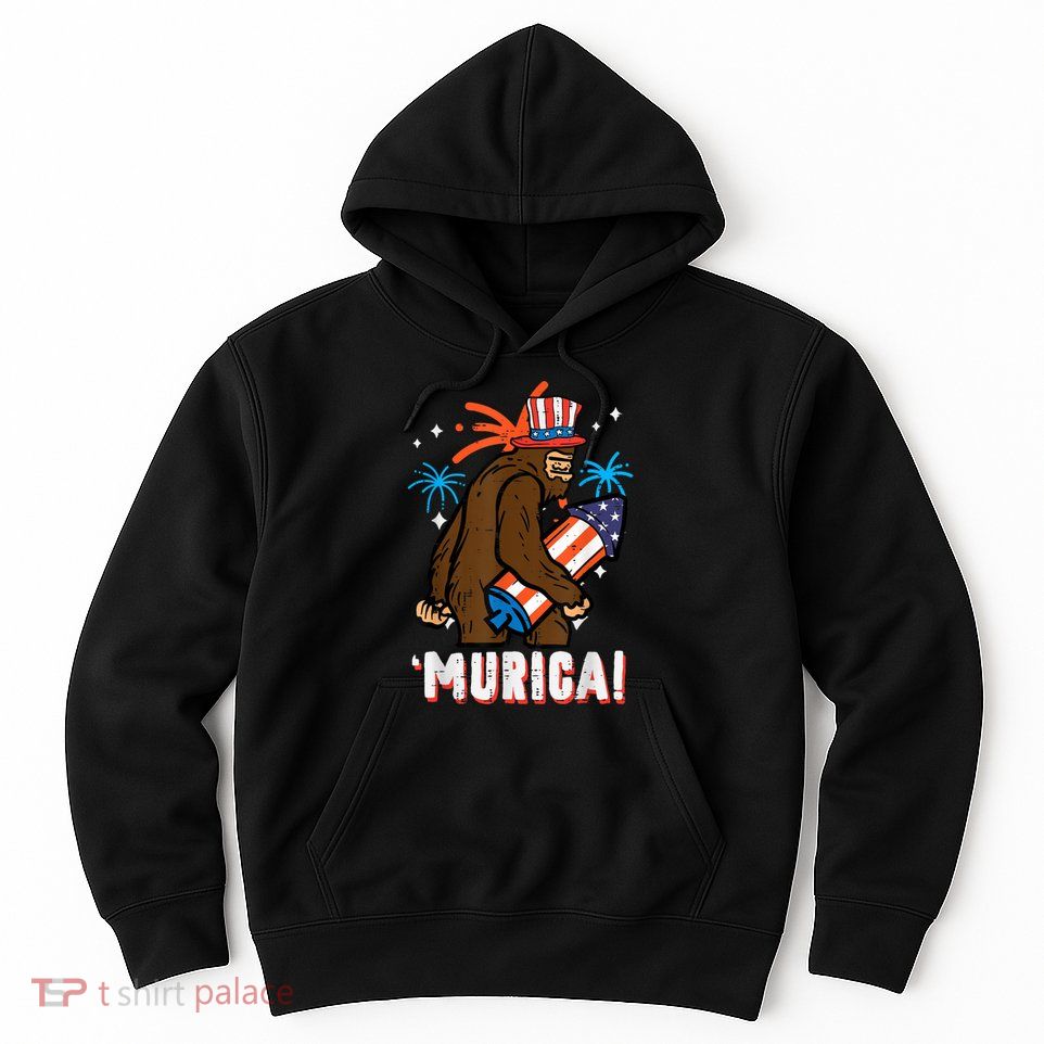 4th Of July Bald Eagle Bigfoot Mullet Murica Usa Usa Merica Hoodie