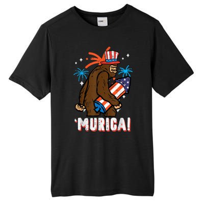 4th Of July Bald Eagle Bigfoot Mullet Murica Usa Usa Merica Tall Fusion ChromaSoft Performance T-Shirt