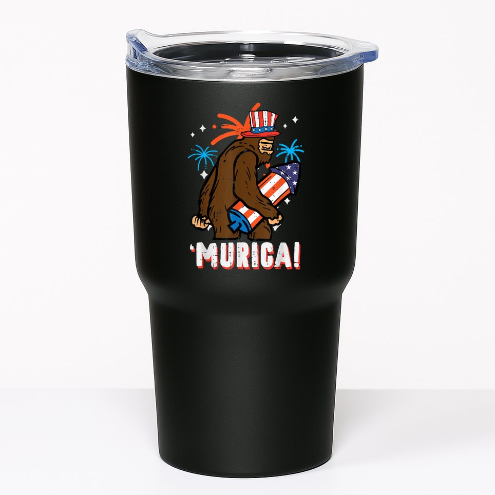 4th Of July Bald Eagle Bigfoot Mullet Murica Usa Usa Merica Tumbler