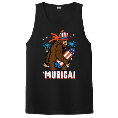 4th Of July Bald Eagle Bigfoot Mullet Murica Usa Usa Merica PosiCharge Competitor Tank