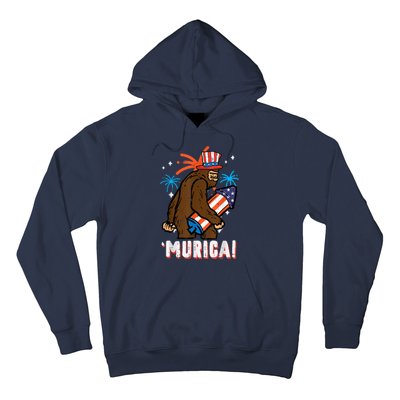 4th Of July Bald Eagle Bigfoot Mullet Murica Usa Usa Merica Hoodie