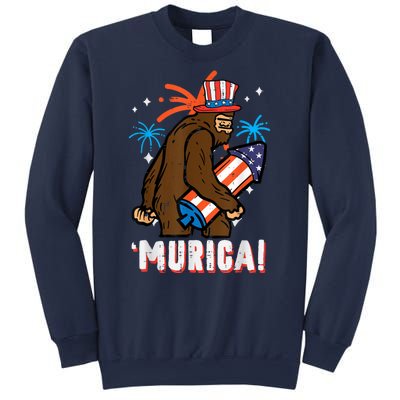 4th Of July Bald Eagle Bigfoot Mullet Murica Usa Usa Merica Sweatshirt