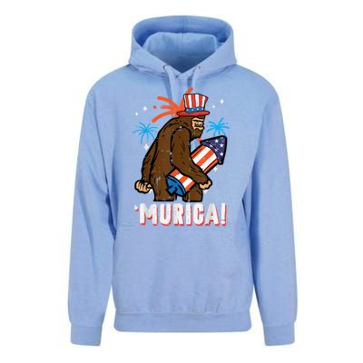 4th Of July Bald Eagle Bigfoot Mullet Murica Usa Usa Merica Unisex Surf Hoodie