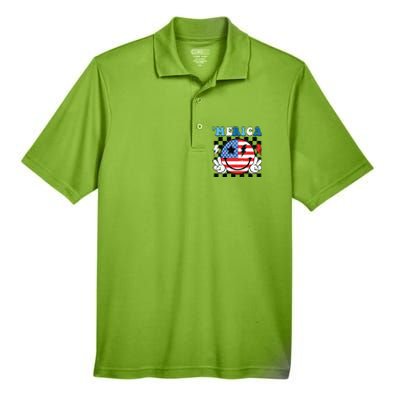 4th Of July Merica Boy Teens American Flag Men's Origin Performance Pique Polo