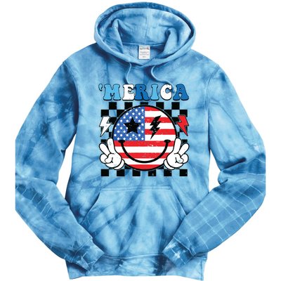 4th Of July Merica Boy Teens American Flag Tie Dye Hoodie