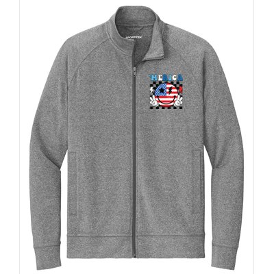 4th Of July Merica Boy Teens American Flag Stretch Full-Zip Cadet Jacket