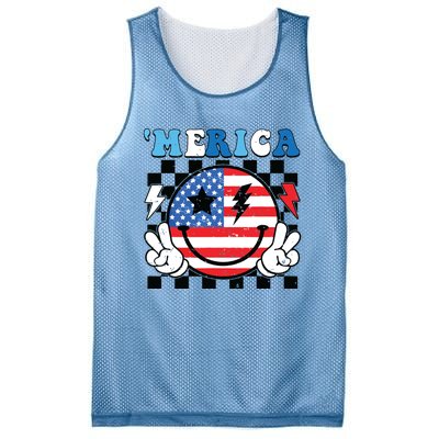 4th Of July Merica Boy Teens American Flag Mesh Reversible Basketball Jersey Tank