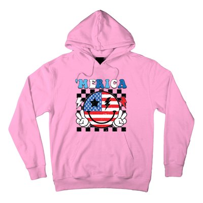 4th Of July Merica Boy Teens American Flag Hoodie