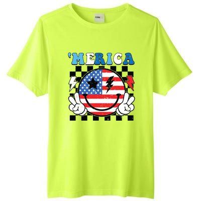 4th Of July Merica Boy Teens American Flag Tall Fusion ChromaSoft Performance T-Shirt