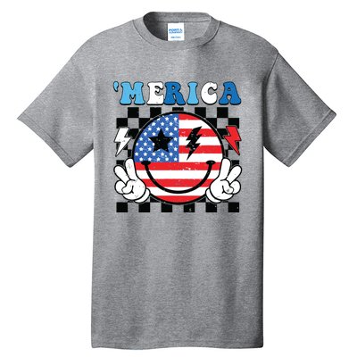 4th Of July Merica Boy Teens American Flag Tall T-Shirt