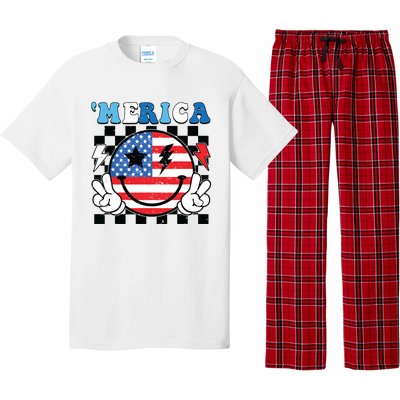 4th Of July Merica Boy Teens American Flag Pajama Set