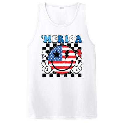 4th Of July Merica Boy Teens American Flag PosiCharge Competitor Tank