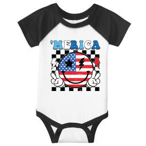 4th Of July Merica Boy Teens American Flag Infant Baby Jersey Bodysuit