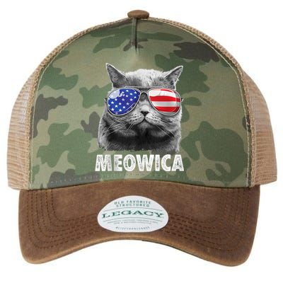 4th Of July Bald Eagle Mullet Murica Usa Usa Meowica Legacy Tie Dye Trucker Hat