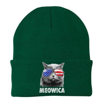 4th Of July Bald Eagle Mullet Murica Usa Usa Meowica Knit Cap Winter Beanie