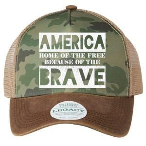 4th Of July America Home Of The Free Because Of The Brave Gift Legacy Tie Dye Trucker Hat