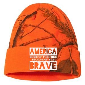 4th Of July America Home Of The Free Because Of The Brave Gift Kati Licensed 12" Camo Beanie