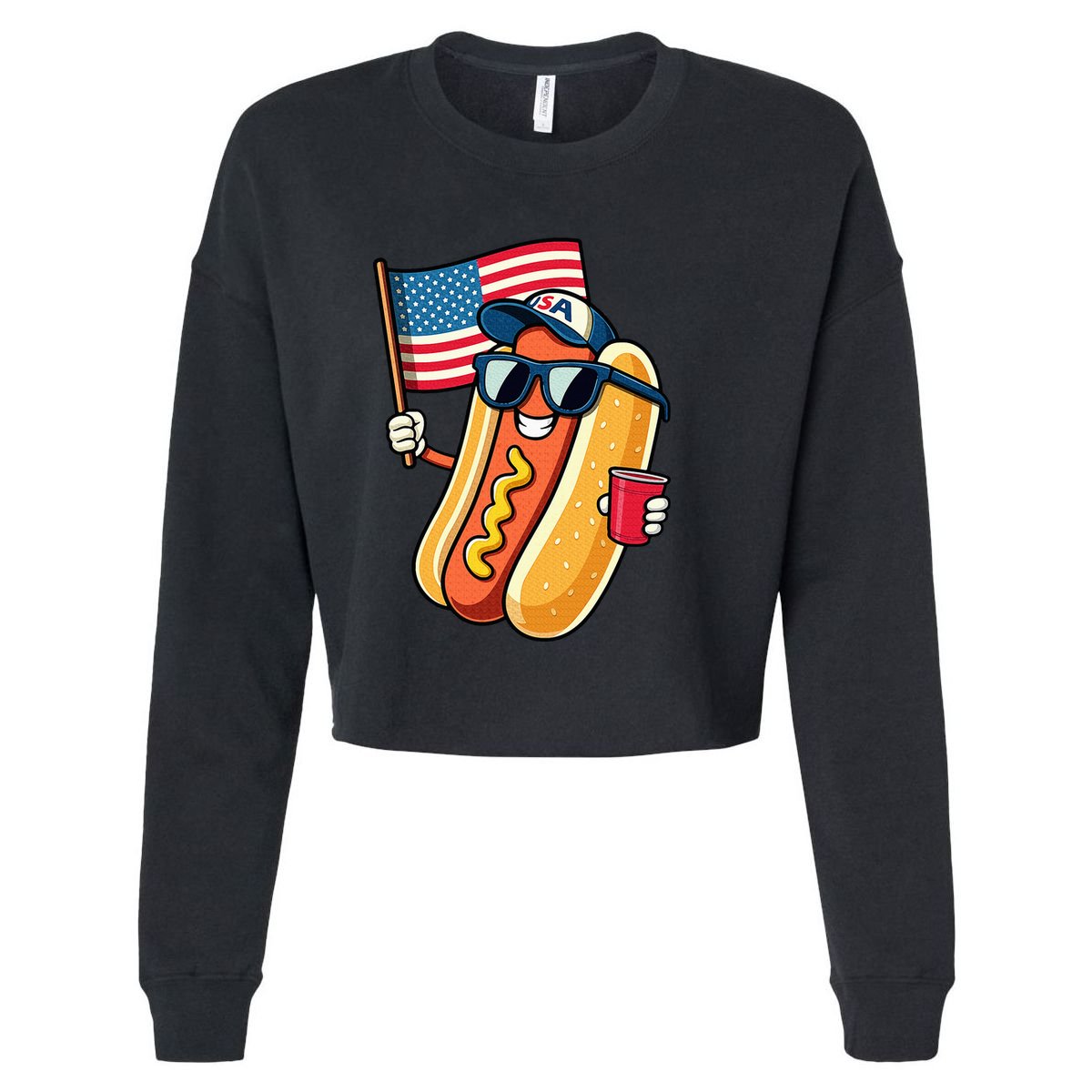 4th Of July Hotdog Funny Fourth Of July Patriotic Youth Performance Sprint T-Shirt