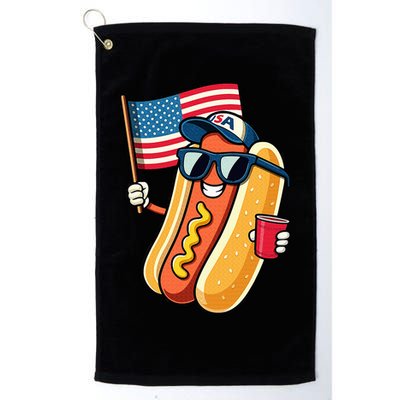 4th Of July Hotdog Funny Fourth Of July Patriotic Golf Towel