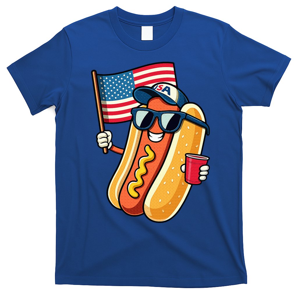4th Of July Hotdog Funny Fourth Of July Patriotic T-Shirt