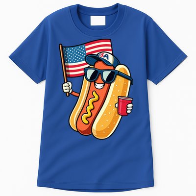 4th Of July Hotdog Funny Fourth Of July Patriotic Tall T-Shirt