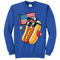 4th Of July Hotdog Funny Fourth Of July Patriotic Tall Sweatshirt