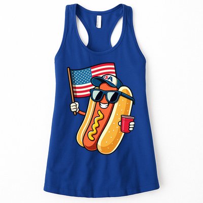 4th Of July Hotdog Funny Fourth Of July Patriotic Womens Tank Top