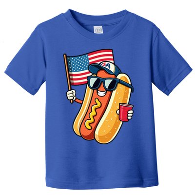 4th Of July Hotdog Funny Fourth Of July Patriotic Toddler T-Shirt