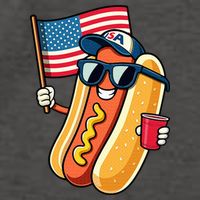 4th Of July Hotdog Funny Fourth Of July Patriotic Vector Backpack
