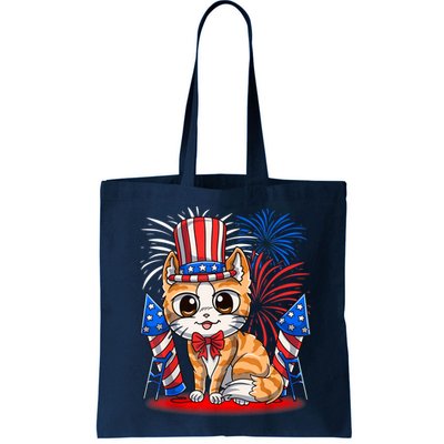 4th of July Patriotic Cat Funny American Flag Meowica Cute Bag