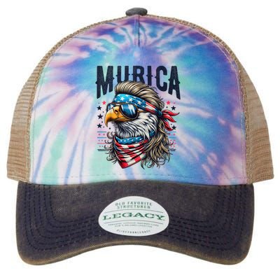 4th Of July Bald Eagle Mullet Murica Usa Usa Merica Legacy Tie Dye Trucker Hat