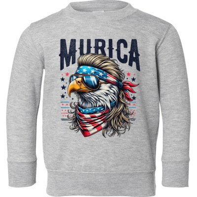 4th Of July Bald Eagle Mullet Murica Usa Usa Merica Toddler Sweatshirt